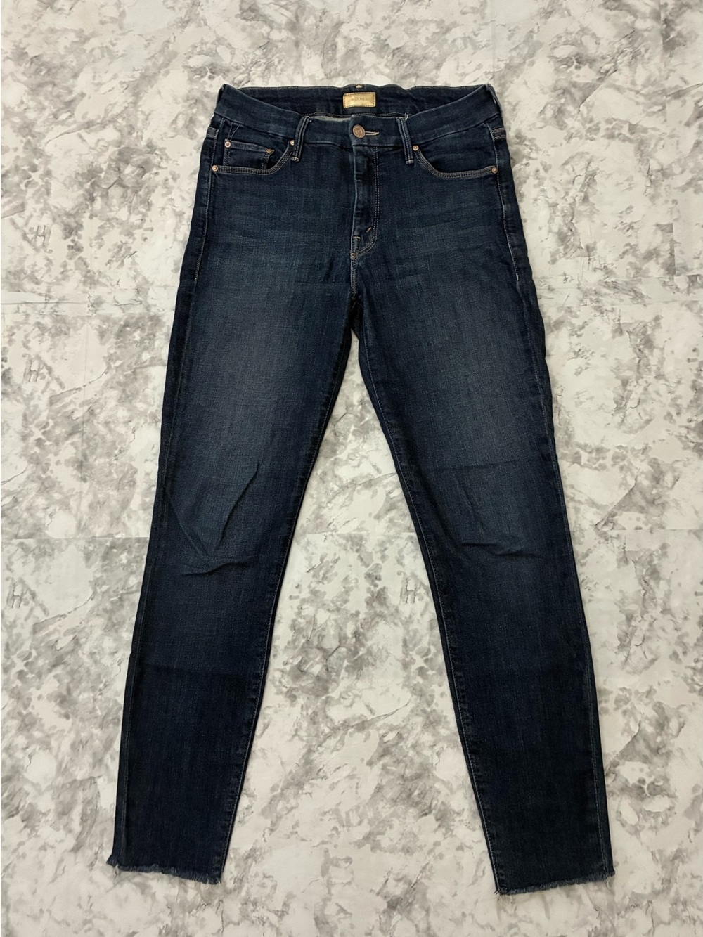 Mother The Looker Ankle Fray Girl Crush Blue Jeans Women’s Size 27